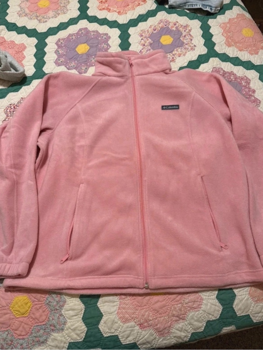 Columbia Benton Springs Full Zip Pink Fleece Jacket XXL